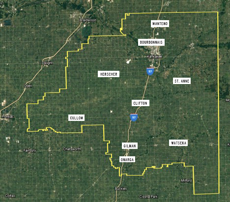 map of KCC 520 district boundaries